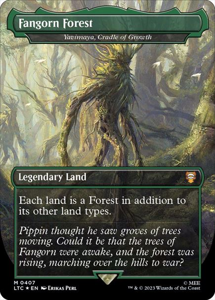 (英)【Surge-Foil】ファンゴルンの森 / Fangorn Forest[成長の揺り篭、ヤヴィマヤ / Yavimaya, Cradle of Growth] ★ボーダーレス★(王国と遺物) 【LTC】 No.407