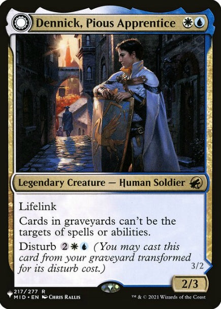 (英)敬虔な新米、デニック / Dennick, Pious Apprentice - 敬虔な心霊、デニック / Dennick, Pious Apparition【SLD-C23-01】 From Cute to Brute No.038