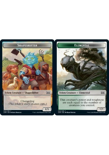 (英)【Foil】多相の戦士トークン / Shapeshifter TokenNo.002 - エレメンタルトークン / Elemental Token【2XM-TOKEN】 No.020