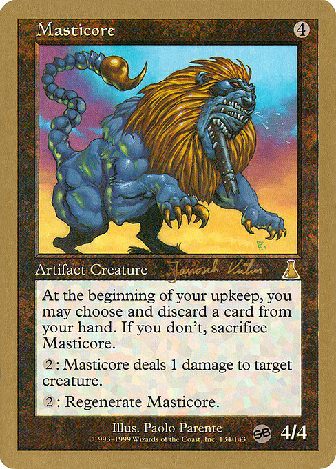 (英)マスティコア / Masticore【WC00】 World Championship Decks 2000 Janosch Kuhn サイドボード 金枠 No.073