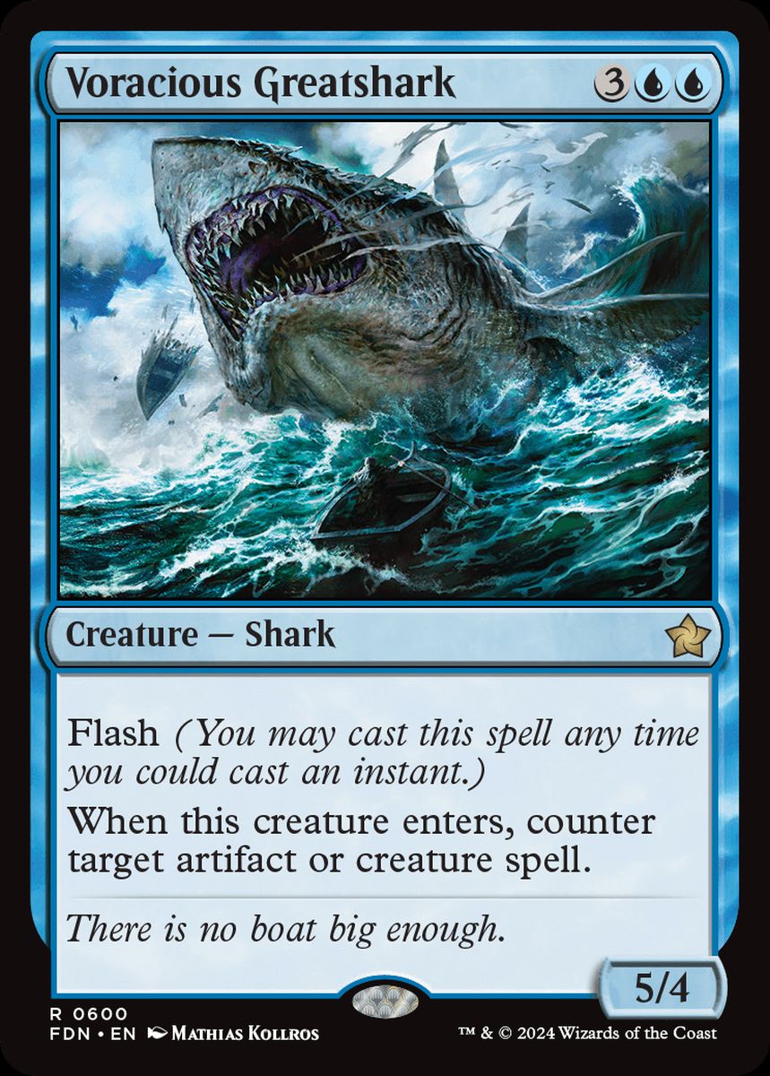 (英)大食の巨大鮫 / Voracious Greatshark【FDN】 Starter Collection収録 No.600