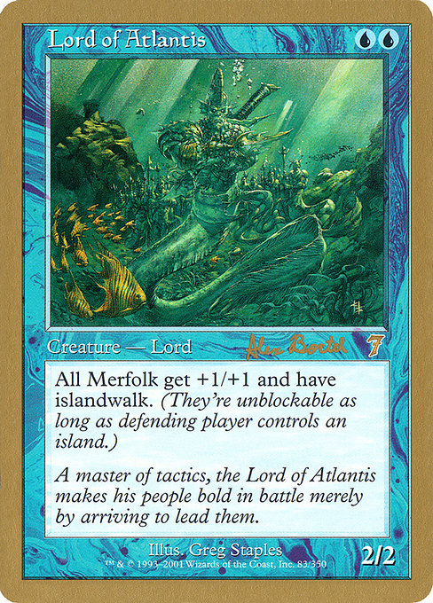(英)アトランティスの王 / Lord of Atlantis【WC01】 World Championship Decks 2001 Alex Borteh 金枠 No.010