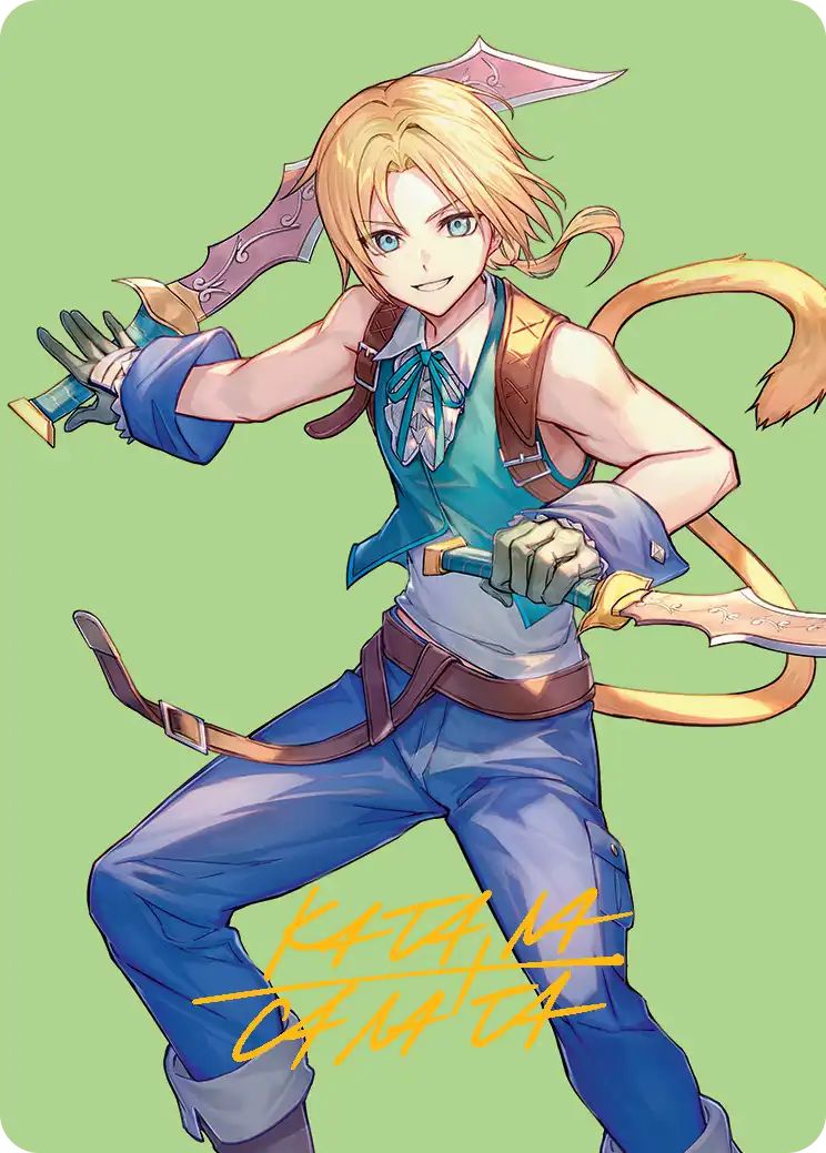 (日)陽気な義賊、ジタン / Zidane, Tantalus Thief【FIN】 アート・カード 【箔押し】 No.049 ※トーナメントで使用することはできません。