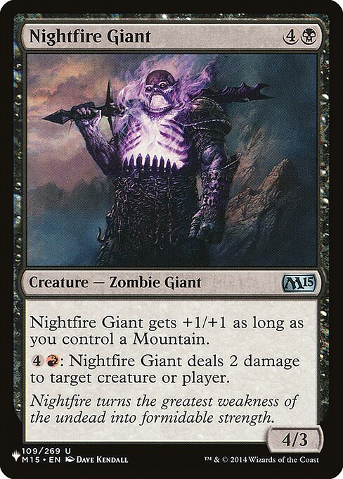 (英)夜火の巨人 / Nightfire Giant【M15】 PWシンボル付き再販 No.109