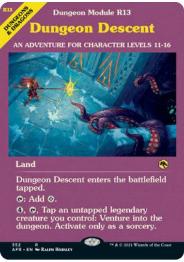 (英)【Foil】ダンジョンの入口 / Dungeon Descent ★ショーケース枠★(モジュールカード) 【AFR】 No.352