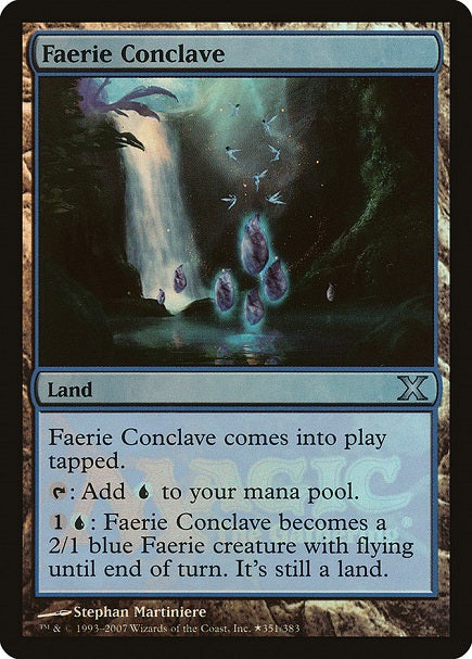 (英)【Foil】フェアリーの集会場 / Faerie Conclave【PRM】サマー・オブ・マジックプロモ No.018