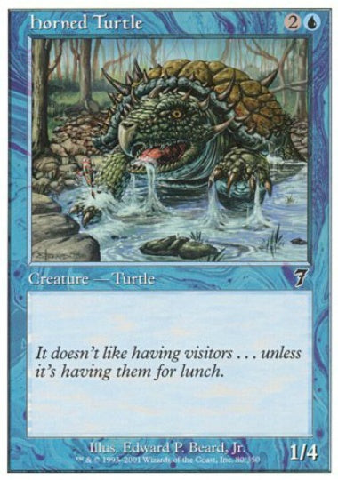 (英)【Foil】角海亀 / Horned Turtle【7ED】 No.080