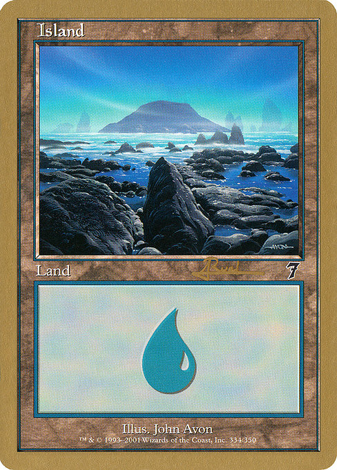 (英)島 / Island【WC01】 World Championship Decks 2001 Antoine Ruel 金枠 No.101