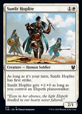 (英)栄光の重装歩兵 / Sunlit Hoplite【THB】 プレインズウォーカーデッキ収録 No.273