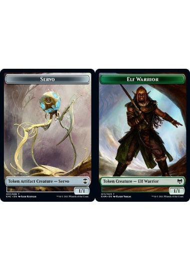 (英)霊気装置トークン / Servo Token No.007 - エルフ・戦士トークン / Elf Warrior Token【KHC-TOKEN】 No.015