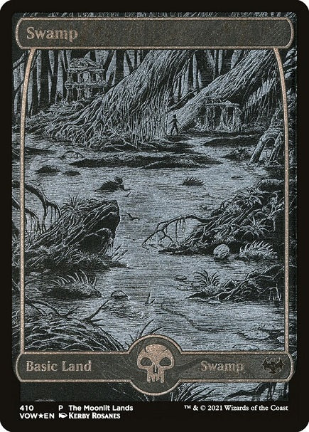 (英)【Foil】沼 / Swamp【VOW】The Moonlit Lands No.410