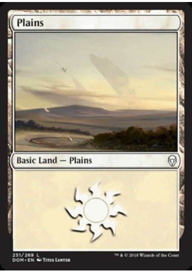 (英)【Foil】平地 / Plains【DOM】 No.251