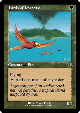 (英)【Foil】極楽鳥 / Birds of Paradise ★ショーケース枠★(旧枠加工カード) 【DMR】 No.336