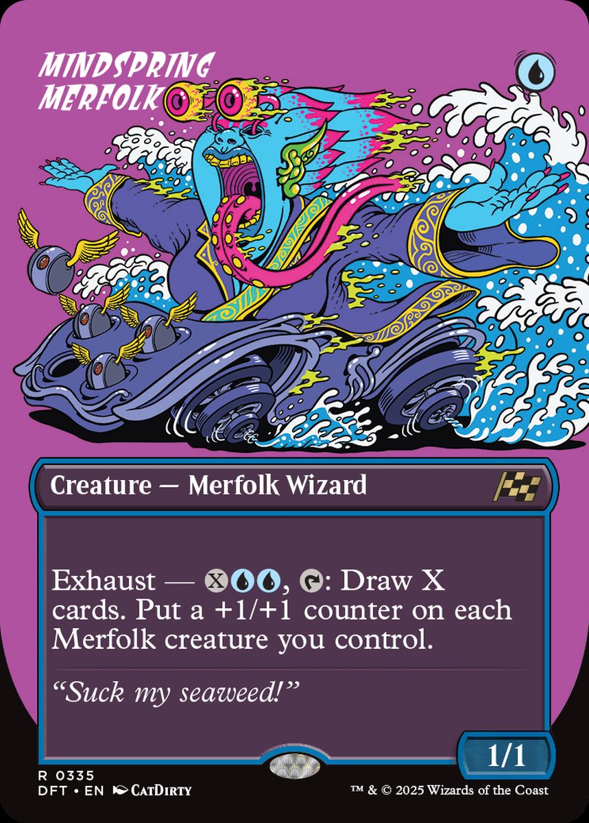 (英)【Foil】思考の泉のマーフォーク / Mindspring Merfolk ★ボーダーレス★(ワルなライダー) 【DFT】 No.335