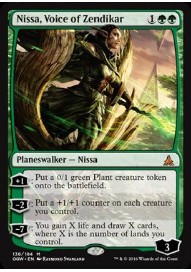 (英)ゼンディカーの代弁者、ニッサ / Nissa, Voice of Zendikar【OGW】 No.138