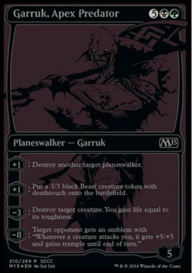 (英)【Foil】頂点捕食者、ガラク / Garruk, Apex Predator【PRM】SDCC2014プロモ No.055