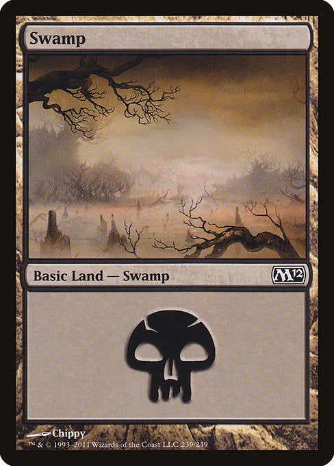 (英)【Foil】沼 / Swamp【M12】 No.239
