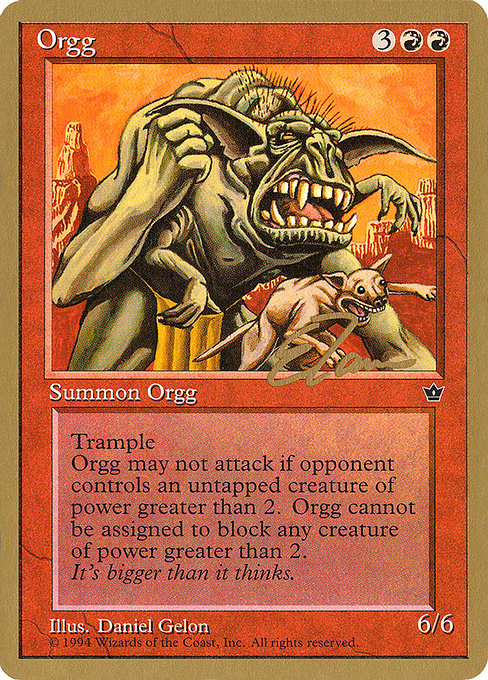 (英)オーグ / Orgg【PTC】 ProTour NewYork Decks 1996 Eric Tam 金枠 No.132