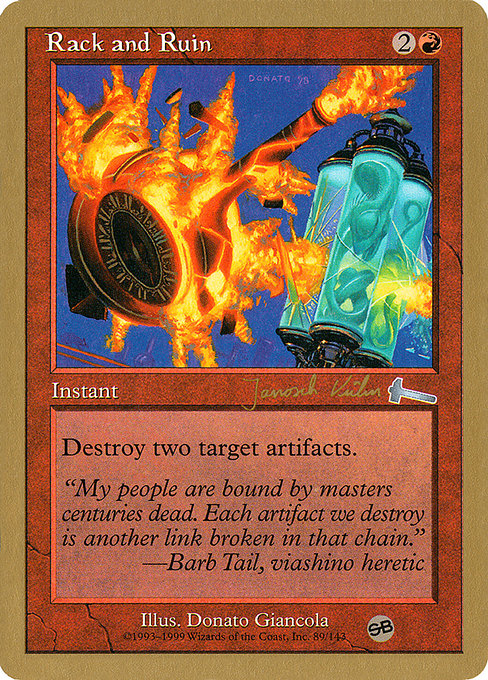 (英)荒残 / Rack and Ruin【WC00】 World Championship Decks 2000 Janosch Kuhn サイドボード 金枠 No.047