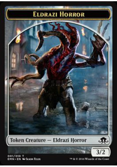 (英)エルドラージ・ホラートークン / Eldrazi Horror Token【EMN-TOKEN】 No.001