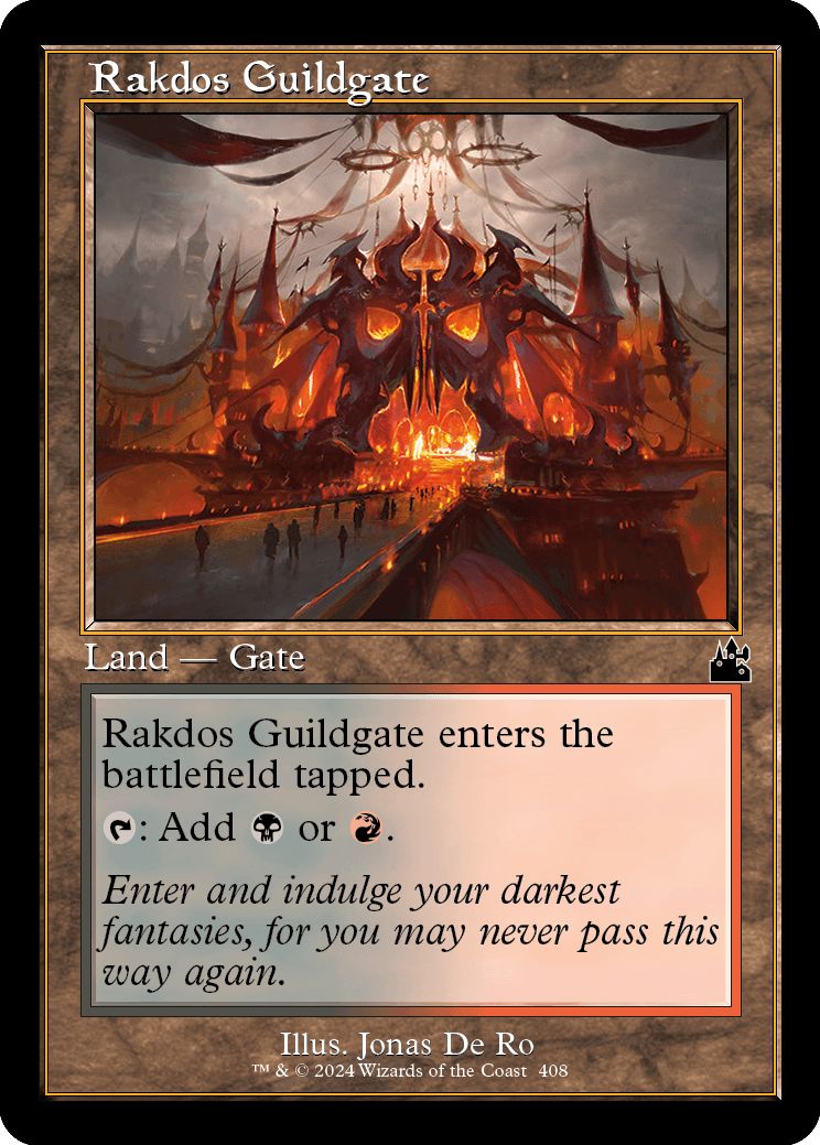(英)ラクドスのギルド門 / Rakdos Guildgate ★ショーケース枠★(旧枠加工カード) 【RVR】 No.408