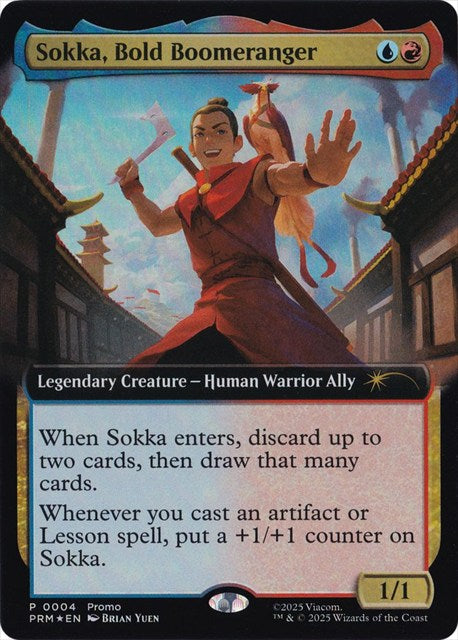 (英)【Foil】勇敢なブーメラン使い、サカ / Sokka, Bold Boomeranger【PRM】 SDCC2025プロモ No.282