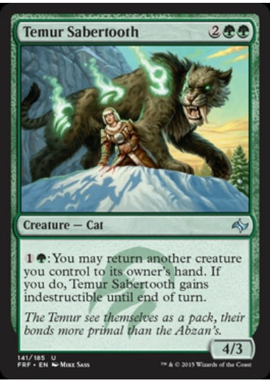 (英)【Foil】ティムールの剣歯虎 / Temur Sabertooth【FRF】 No.141