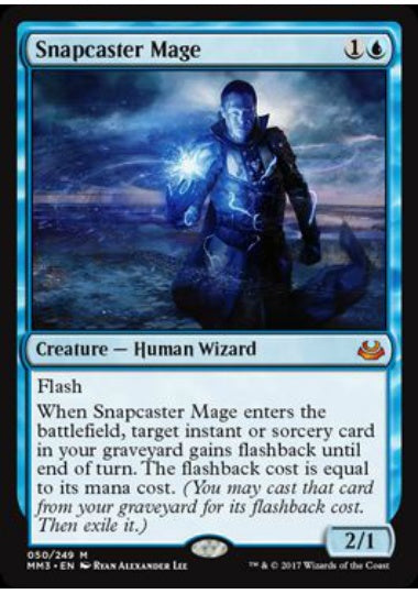 (英)【Foil】瞬唱の魔道士 / Snapcaster Mage【MM3】 No.050