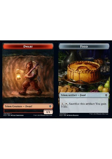 (英)【Foil】ドワーフトークン / Dwarf TokenNo.007 - 食物トークン / Food Token【ELD-TOKEN】 No.015