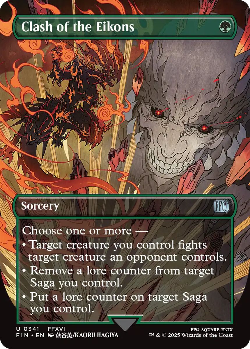 (英)【Foil】召喚獣合戦 / Clash of the Eikons ★ボーダーレス★(木版画) 【FIN】 No.341