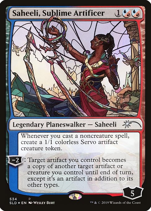 (英)【Foil】崇高な工匠、サヒーリ / Saheeli, Sublime Artificer【SLD】Stained-Glass Planeswalkers No.534