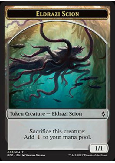 (英)エルドラージ・末裔トークン / Eldrazi Scion Token【BFZ-TOKEN】 No.003