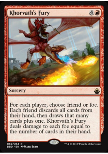 (英)【Foil】コルバスの憤怒 / Khorvath's Fury【BBD】 No.059