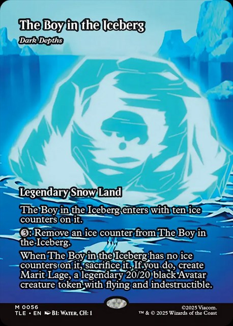 (英)氷に閉じ込められた少年 / The Boy in the Iceberg[暗黒の深部 / Dark Depths] ★ボーダーレス★(「ソース・マテリアル」カード) 【TLE】 No.056