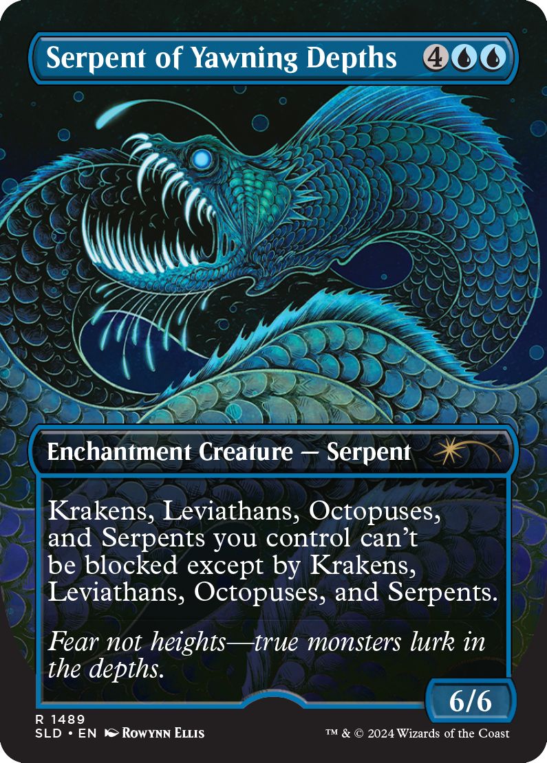 (英)【Foil】最深淵の海蛇 / Serpent of Yawning Depths【SLD】The Beauty of the Beasts No.1489