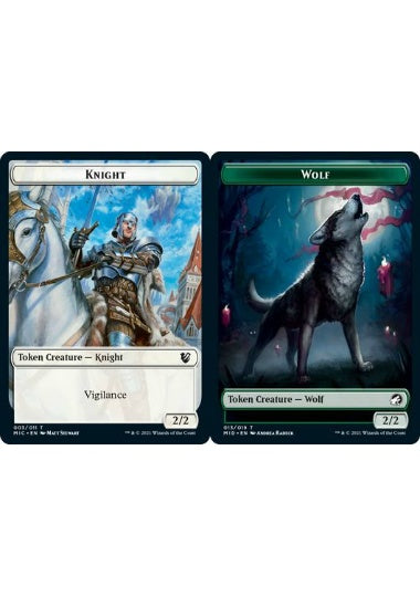 (英)騎士トークン / Knight Token No.003 - 狼トークン / Wolf Token【MIC-TOKEN】 No.013
