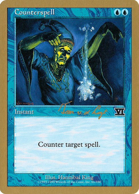 (英)対抗呪文 / Counterspell【WC00】 World Championship Decks 2000 Tom van de Logt 金枠 No.027