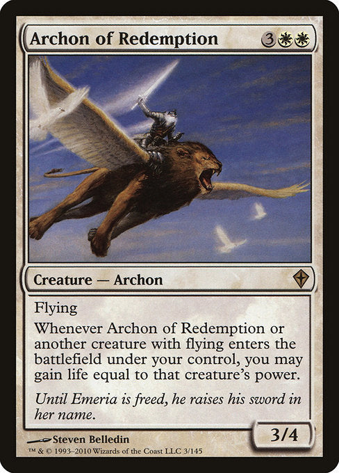 (英)【Foil】解放の執政官 / Archon of Redemption【WWK】 No.003