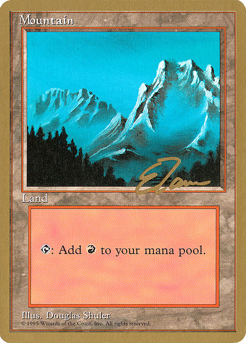(英)山 / Mountain【PTC】 (BlueMt) ProTour NewYork Decks 1996 Eric Tam 金枠 No.295