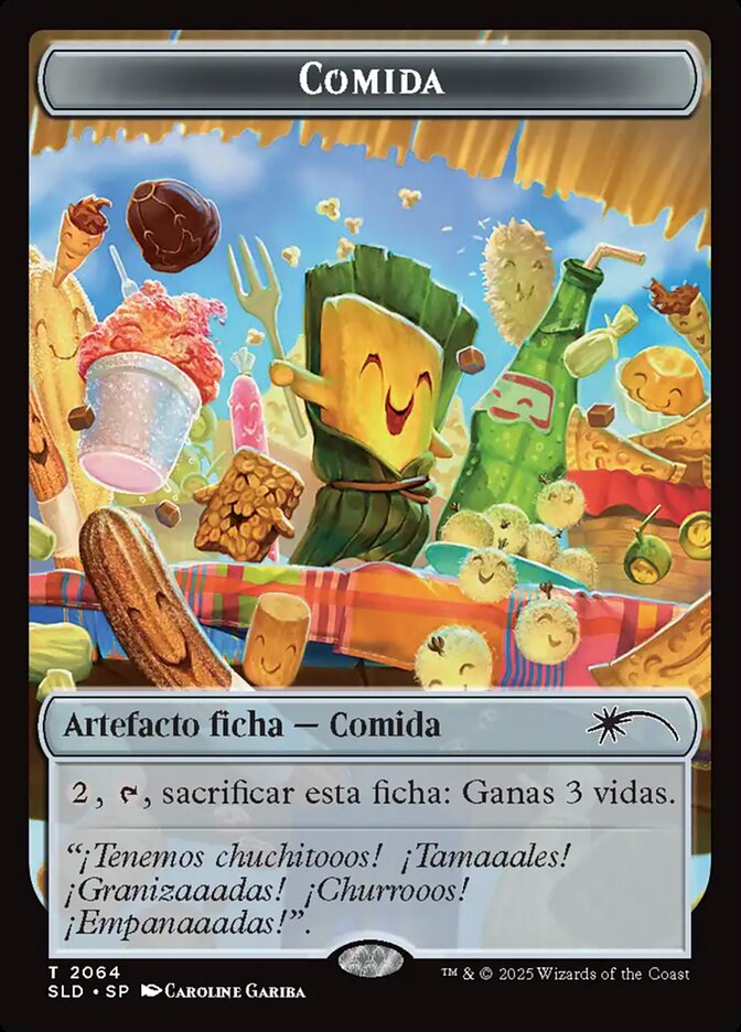 (スペイン語)【Foil】Ficha de Comida / Food Token【SLD】 Secret Lair Presents: Nuestra Magia No.2064