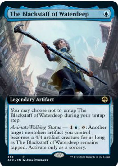 (英)【Foil】ウォーターディープの黒杖 / The Blackstaff of Waterdeep ★拡張枠★ 【AFR】 No.365