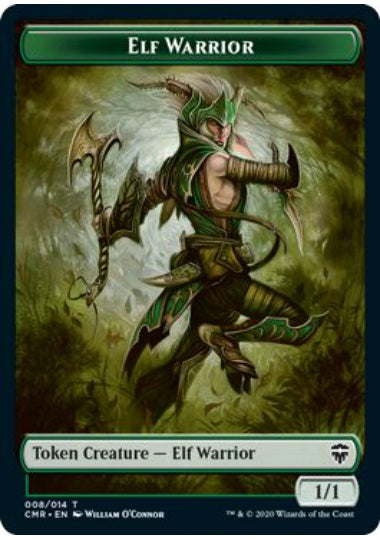 (英)エルフ・戦士トークン / Elf Warrior Token【CMR-TOKEN】 No.008