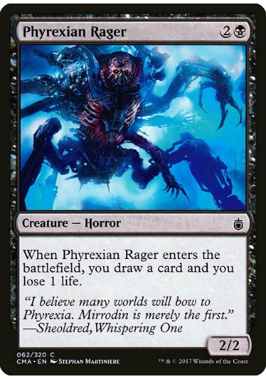 (英)ファイレクシアの憤怒鬼 / Phyrexian Rager【CMDANTHO】 No.062