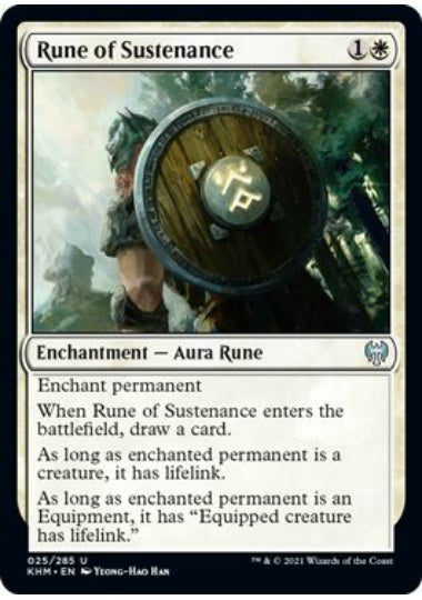 (英)持続のルーン / Rune of Sustenance【KHM】 No.025