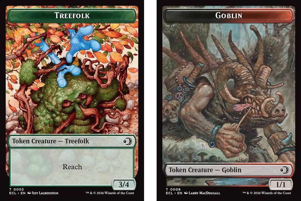 (英)ツリーフォークトークン / Treefolk Token No.003 - ゴブリントークン / Goblin Token 【ECL-TOKEN】 No.006