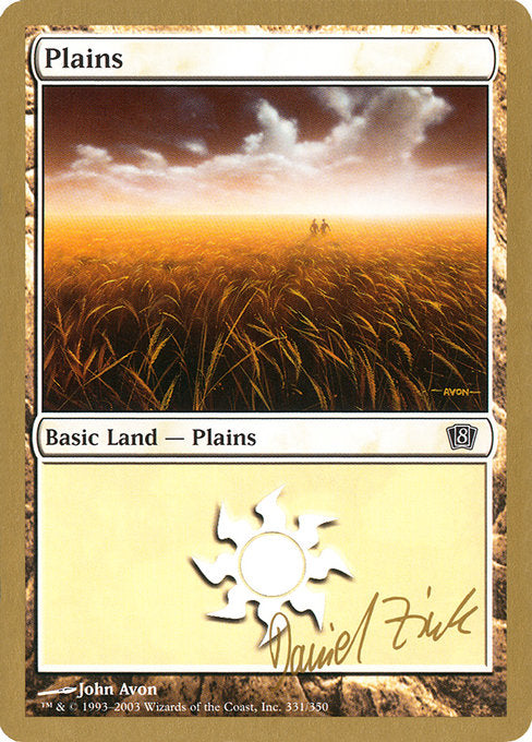 (英)平地 / Plains【WC03】 World Championship Decks 2003 Daniel Zink 金枠 No.106