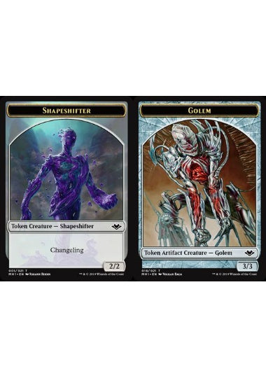 (英)多相の戦士トークン / Shapeshifter Token No.001 - ゴーレムトークン / Golem Token【MH1-TOKEN】 No.018