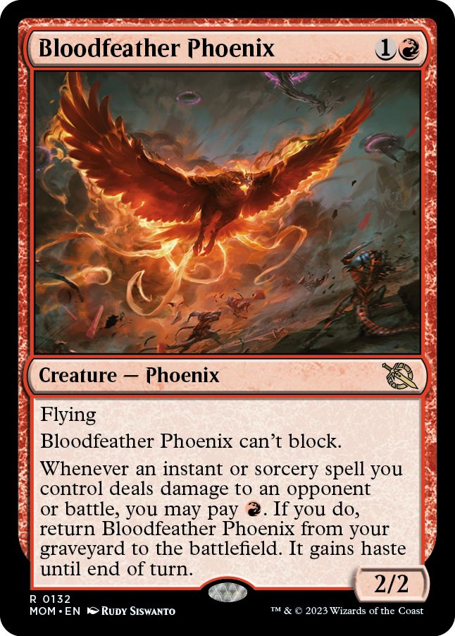 (英)【Foil】血羽根のフェニックス / Bloodfeather Phoenix【MOM】 No.132