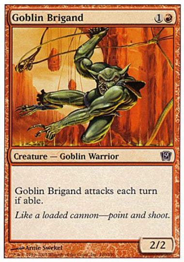 (英)【Foil】ゴブリンの盗賊 / Goblin Brigand【9ED】 No.190