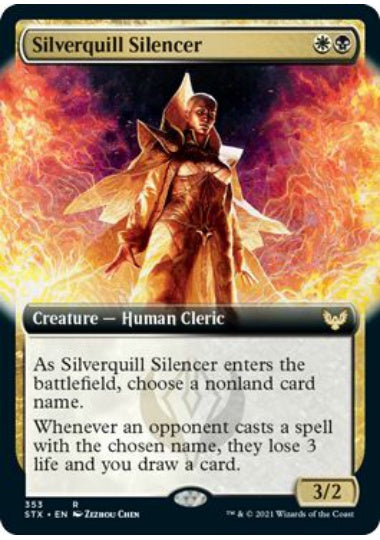 (英)シルバークイルの口封じ / Silverquill Silencer ★拡張枠★ 【STX】 No.353